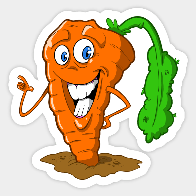 Carrot Character Sticker by natebramble